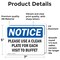 Signmission Please Use Clean Plate For Each Visit To Buffet, 7 in W x Rectangle, Vinyl Decal OS-2PACK-NS-D-57-L-17611 - alternate 3